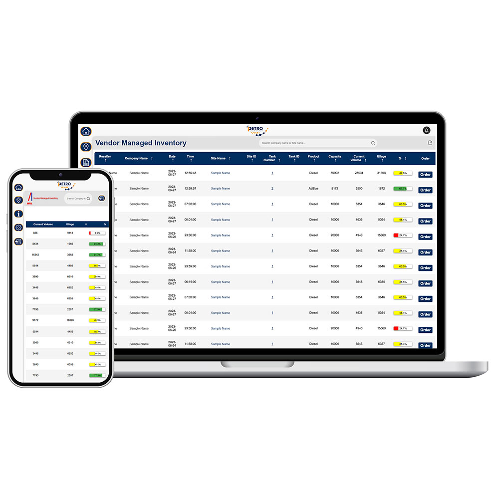 iPETRO VMI Dashboard allows integration of all fuel management and gauging data into one dashboard to manage and report